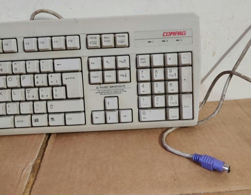 Vintage computer keyboard ps2 - computer,